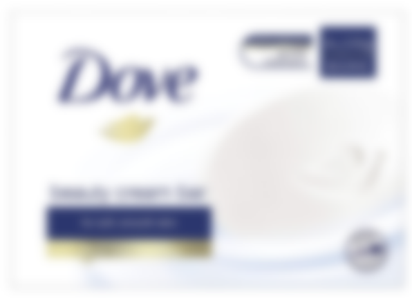 pack shot of Dove beauty cream bar with moderate level of simulated blurring applied